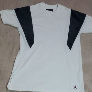 Jordan White and Black Short Sleeve Tee